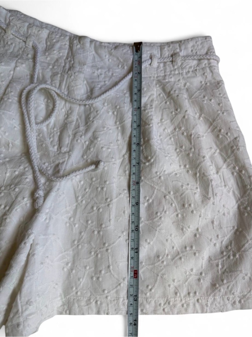 Mango white Embroidered Drawstring Shorts - Picture 5 of 6
